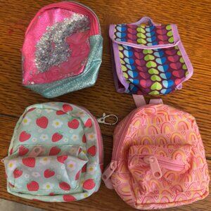 Lot of 4 Our Generation Doll Backpacks/Lunch Bags